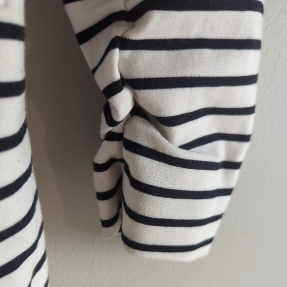 Christian Siriano Womens Black Striped Ruched Sleeves Pocket Blazer Coat Size M - Picture 6 of 8